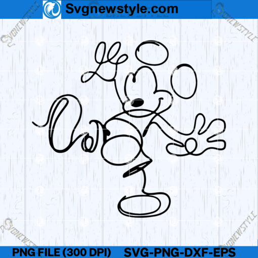 Mickey Mouse Outline SVG