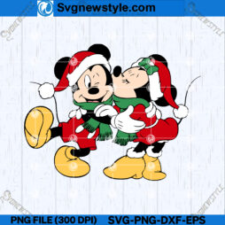 Mouse Christmas Kiss SVG