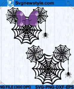 Mouse Spider Web Halloween SVG Design, PNG, DXF, EPS, Cut File Svg