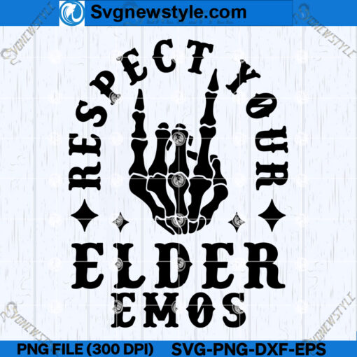 Respect Your Elder Emos SVG Design
