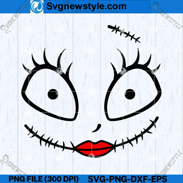 Sally Face SVG PNG, Sally Skellington SVG, PNG, DXF, EPS, Cricut File