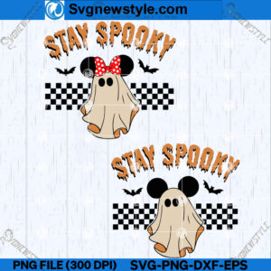 Stay Spooky Ghost Mouse SVG Bundle, PNG, DXF, EPS, Digital Cut File