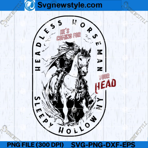 The Headless Horseman is Coming SVG