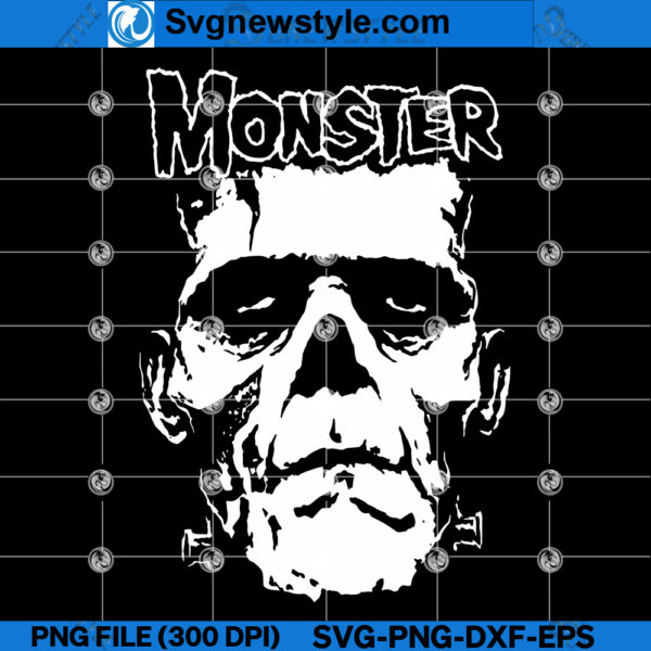 Frankenstein Monster Skull SVG, PNG, DXF, EPS, Silhouette Art