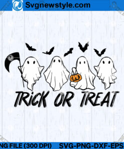 Halloween Spooky Ghosts SVG, Ghostly Halloween SVG, Cricut File