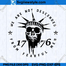 Statue of Liberty Skull 1776 SVG