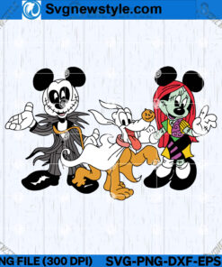 Jack and Sally With Friends Holloween SVG, PNG, DXF, EPS, files for cricut