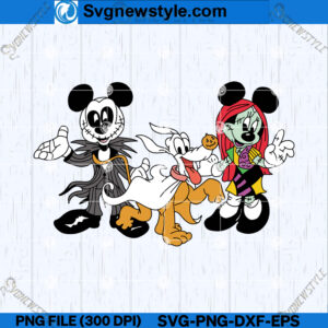 Jack and Sally With Friends Holloween SVG