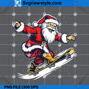 Santa Claus Skateboarding PNG