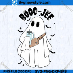 Boo jee Ghost With Cup and Bag SVG