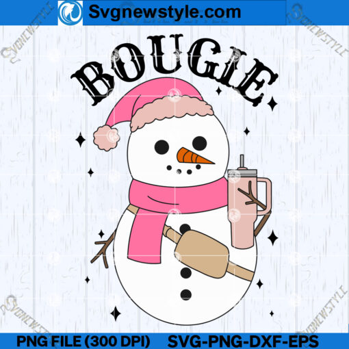 Boojee Snowman Bougie Snowman SVG