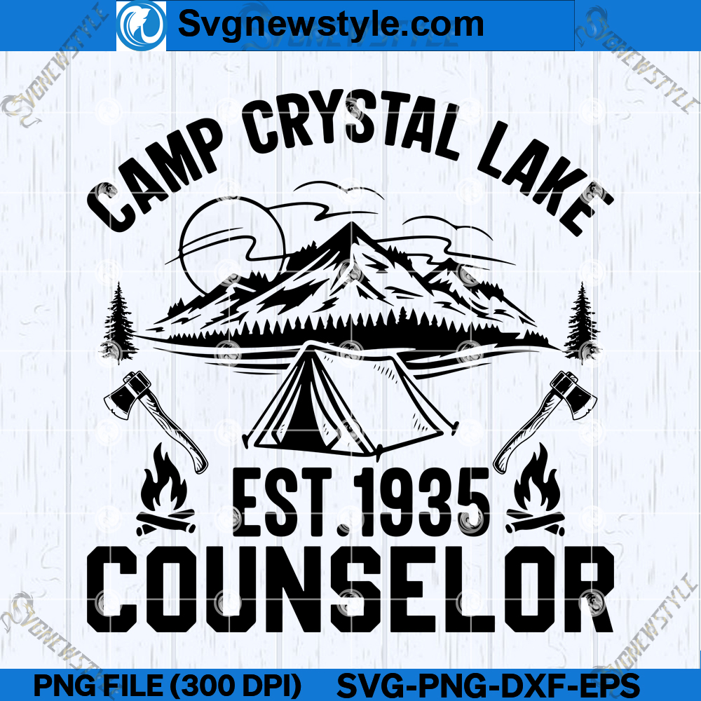 Camp Crystal Lake Counselor SVG Design, PNG, DXF, EPS, Cut File