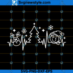 Christmas Heartbeat SVG PNG