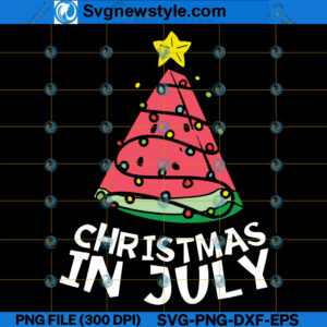 Christmas In July Watermelon Xmas Tree SVG