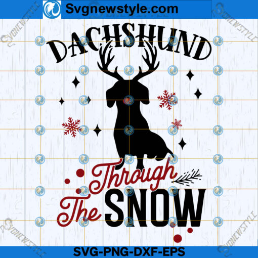 Dachshund Through The Snow SVG Design