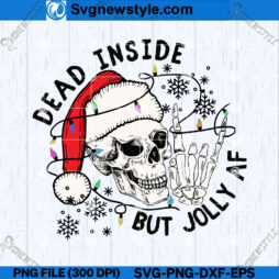 Dead Inside But Christmas SVG Design