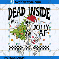 Dead Inside But Jolly AF Christmas PNG