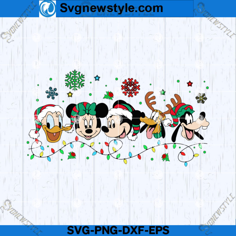 Disney Holiday Squad SVG, Disney Squad Christmas SVG, Clipart Cut File