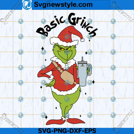 Basic Grinch Christmas Stanley Tumbler SVG