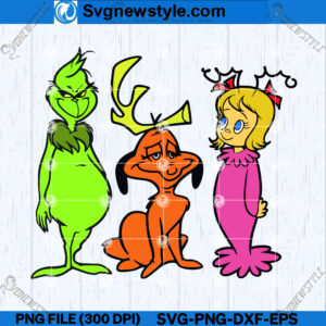 Grinch Cindy Lou and Max Bundle SVG