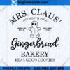 Mrs Claus Bakery SVG Design