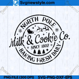 North Pole Milk and Cookie Co SVG