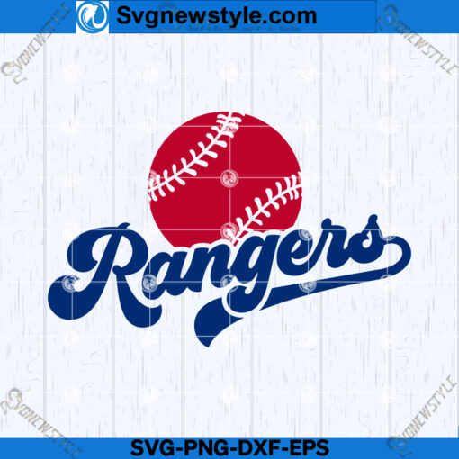 Texas Rangers Baseball SVG