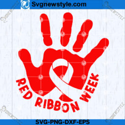 Red Ribbon Week SVG