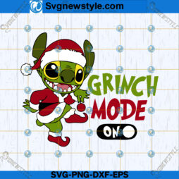 Christmas Mode On Stitch SVG