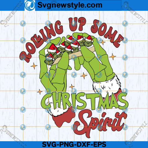 Skeleton Rollin Up Christmas Spirit SVG PNG