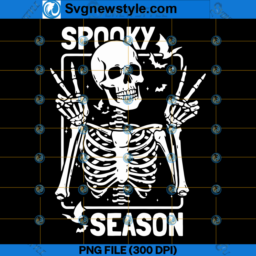 Spooky season Skeleton Halloween