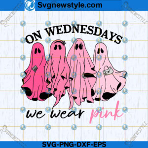 Pink Halloween Ghost SVG Design