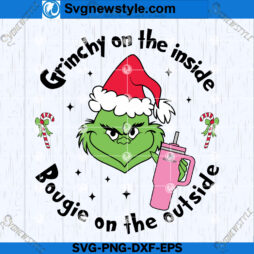 Bougie Mean Green Guy Christmas SVG