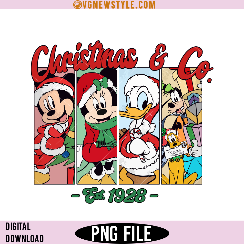 Disney Christmas Clipart Png, Christmas & Co Png, Digital Download