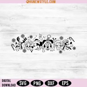 Mouse and Friends Xmas SVG