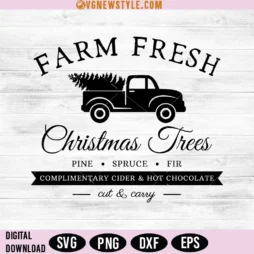 Vintage Truck Christmas SVG