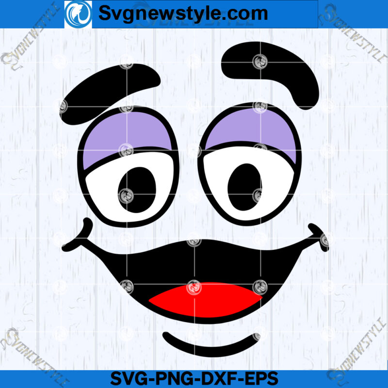 Grimace Face Svg, Grumpy Expression Svg, Files For Cricut