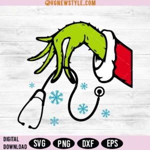 Grinch Stethoscope SVG