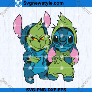 Grinch and Stitch Christmas SVG