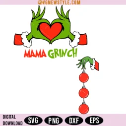 Mama Grinch with sleeve SVG