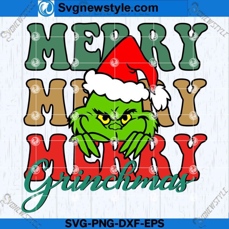 Grinchmas SVG, Merry Grinchmas Design, Instant Download