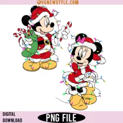Mickey and Minnie Christmas PNG Sublimation