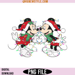 Mickey and Minnie Christmas Heart PNG