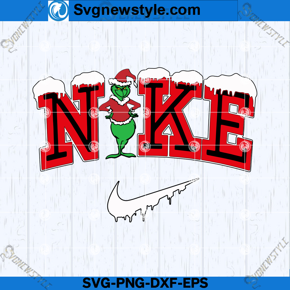 Nike Grinch Merry Christmas SVG, PNG, Silhouette Art