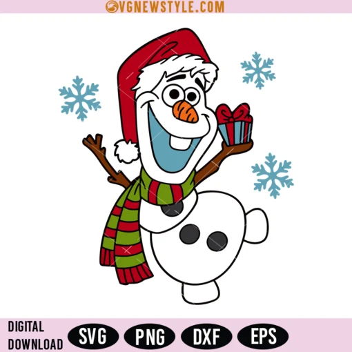 Olaf The Frozen Merry Christmas SVG