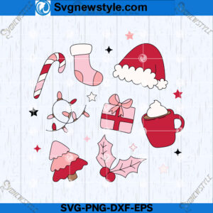 Pink Christmas SVG Designs