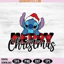Stitch Merry Christmas SVG