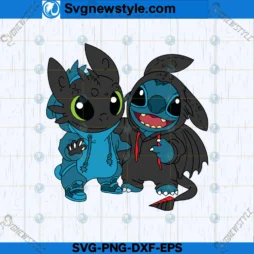 Disney Stitch and Toothless SVG