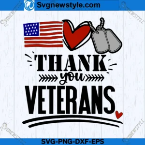 Veterans Day gratitude SVG