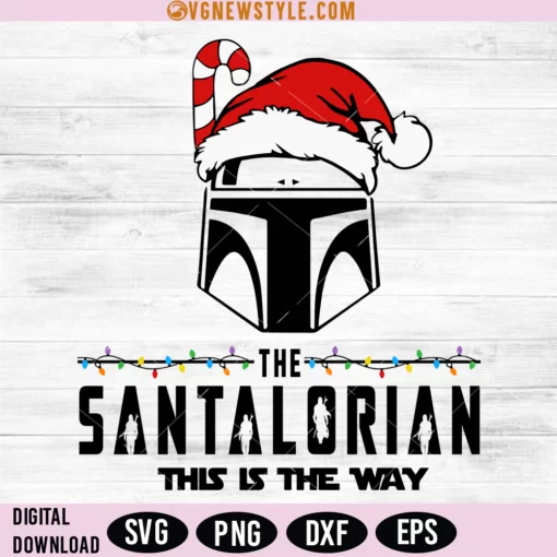 Christmas with The Mandalorian SVG